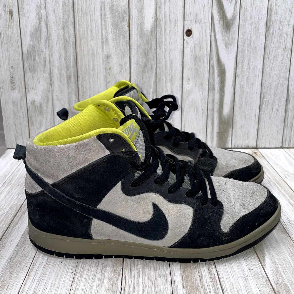 NIKE DUNK HIGH PRO SB Mens Size 12 Black/Black Base Grey Volt Shoes Sneakers